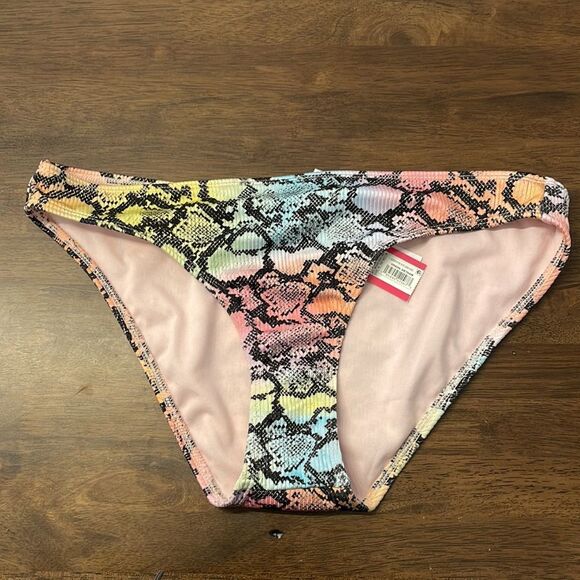 NEW Xhilaration Multicolor Snakeskin Two Piece Bikini Set Size XS - Picture 3 of 9